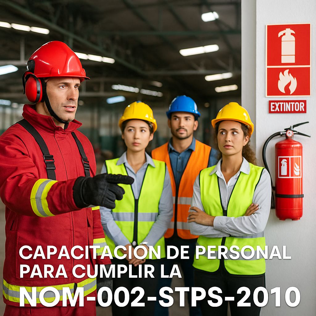 Capacitación de personal para cumplir la NOM-002-STPS-2010 en centros de trabajo industriales en México.