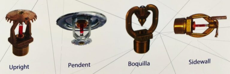 tipos de rociadores contra incendios