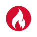 Fuego icono rojo